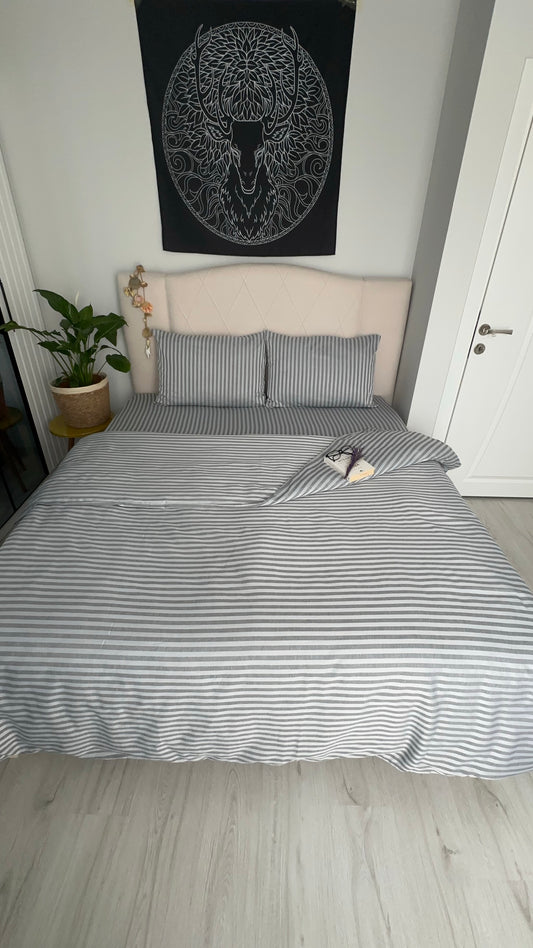 Anthracite Satin Duvet Cover Set